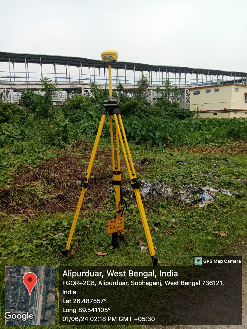 Surveyor with GPS equipment