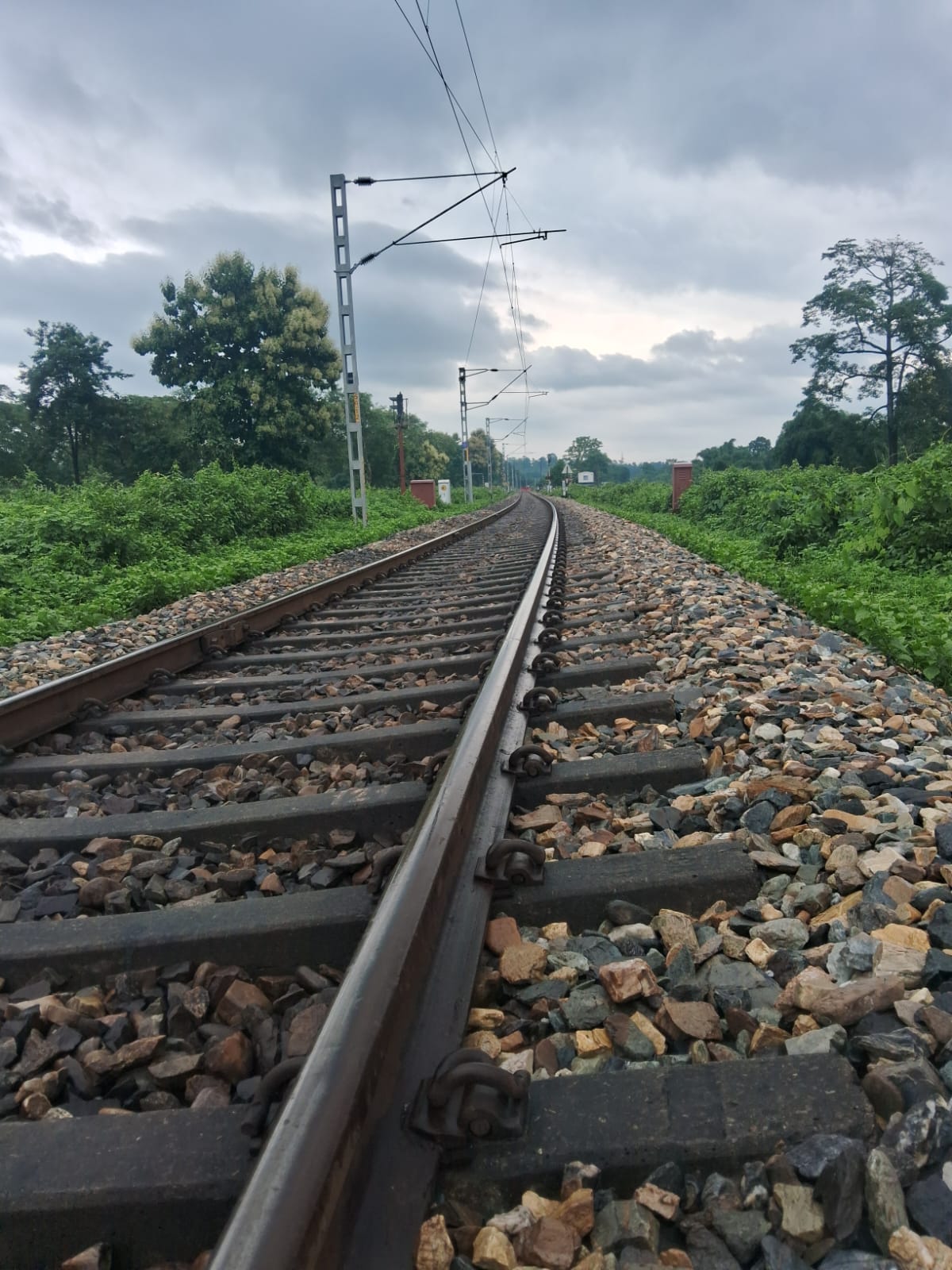 Survey equipment setup on site